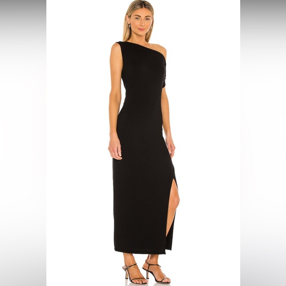 Enza Costa Exposed Shoulder Maxi Dress in Black Size XS - Picture 2 of 9